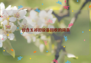 包含玉祁舊設(shè)備回收的詞條